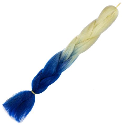 Cheveux Arc En Ciel Synth Tiques Ombre Blond Bleu Pologne Produits