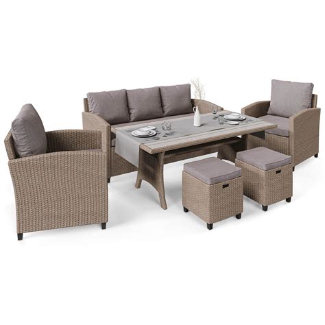 Di Volio Polyrattan Sitzgruppe Genova Lounge Set F R Garten Und