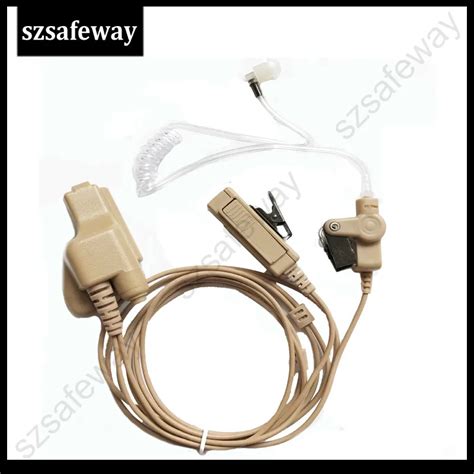 Fbi Body Color Surveillance Kit Earpiece Headset Mic For Motorola