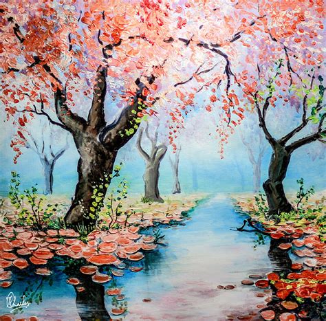 soothing groove-decorative landscape painting for wall