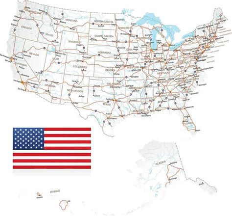 United States Map Road Map