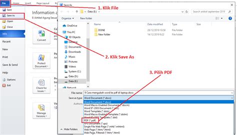 Cara Mengubah Word Ke Pdf Di Laptop Langsung Dari Word Riset