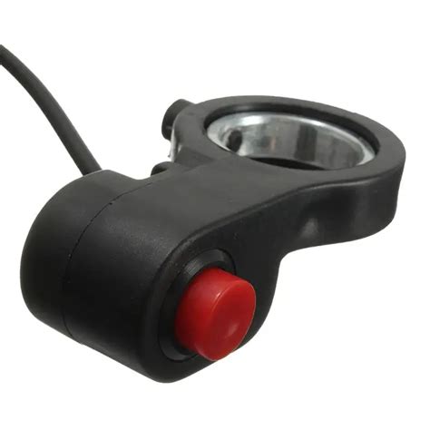 Universal Motorcycle Bike Handlebar Grip Horn Switch Control Red