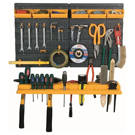 Wall Mounted Tool Storage Board Organiser Rack Panel Kit Fil Home