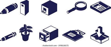 Office Icons Black Vector Design Stock Vector (Royalty Free) 1958118172 | Shutterstock