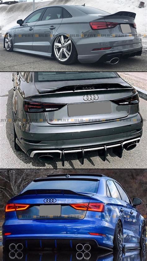 For 14 2020 Audi A3 S3 Rs3 8v Sedan Rt Style Carbon Fiber Duckbill Trunk Spoiler Ebay