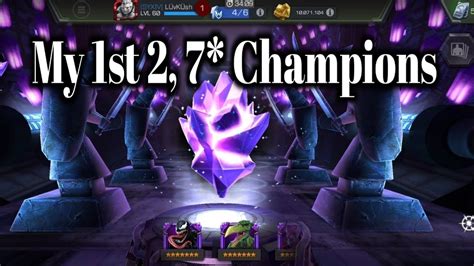 My 1st 2 7 Champions 🤩 Mcoc 7 Crystal Opening Mcoc Ishvalangaming Youtube