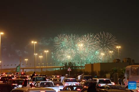 Fireworks Explode To Celebrate Saudi Arabia S National Day Xinhua