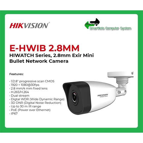 Hikvision E Hwib Mm Hiwatch Series Mm Exir Mini Bullet Network