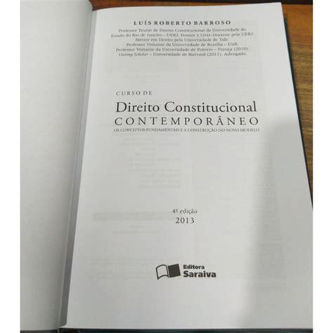 Curso de Direito Constitucional Contemporâneo Os Conceitos