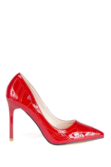 Red faux leather stilettos | EXPA02218 | NISSA