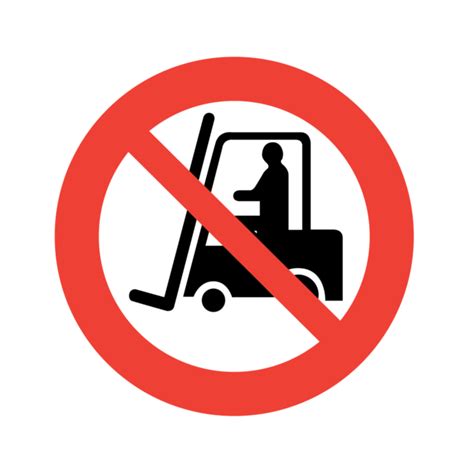 No Access For Forklift Trucks And Industrial Vehicles Labels 100mm