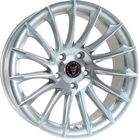 85x18 Wolfrace Eurosport Aero Silver Polished Alloy Wheels Alloy