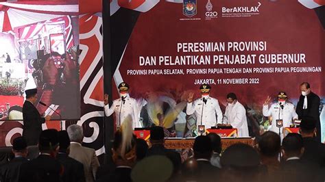 Tiga Pj Gubernur Di Provinsi Baru Papua Dilantik Hari Ini Berikut