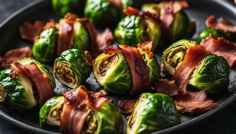 Bacon Wrapped Brussels Sprouts Air Fryer Recipe Low Carb Snack