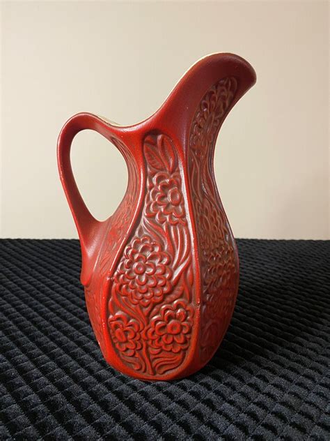 Mccoy Floral Pitcher Vase Etsy