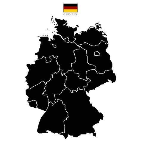 Premium Vector | Germany map background with states germany map ...