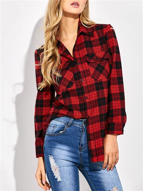 Oversized Buffalo Red And Black Plaid Shirt Black Plaid Shirt