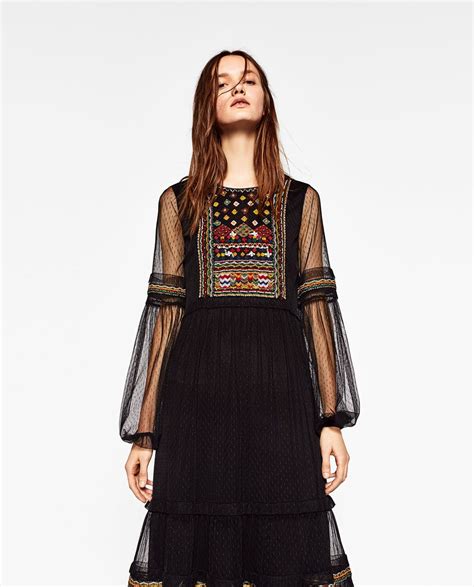 Image 2 Of Plumetis Embroidered Dress From Zara Boho Fashion Over 40