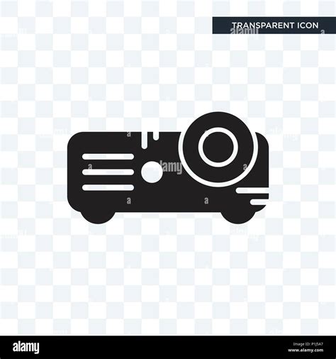 Projector vector icon isolated on transparent background, Projector ...