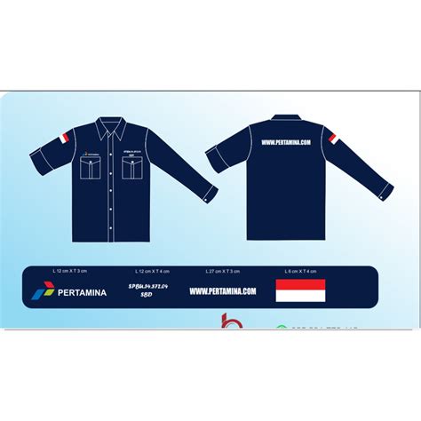 Jual Baju Kemeja Pertamina Seragam Kemeja Pdl Outdoor Custom Bordir