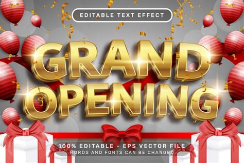 Grand Opening 3d Text Effect And Editable Text 2719715