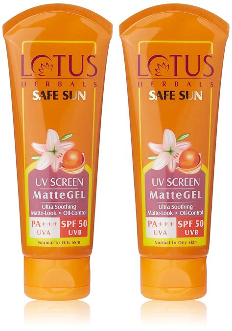 Buy Lotus Herbals Safe Sun Uv Screen Matte Gel 100g Set Of 2 Online