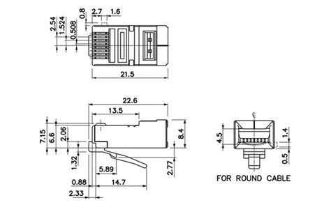 Modular Connector Shielded Plug 8p8c Rj45