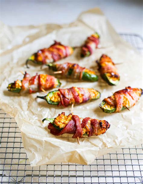 Cheesy Chicken Stuffed Bacon Wrapped Jalapeños The Defined Dish