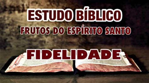 Fidelidade Os Frutos Do Esp Rito Santo Estudo B Blico Youtube