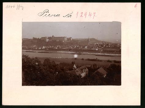 Fotografie Brück Sohn Meissen Ansicht Pirna Blick von der Schönen