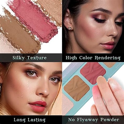 Color Nymph 4 Color Face Makeup Palettes Blush Bronzer Highlighter And