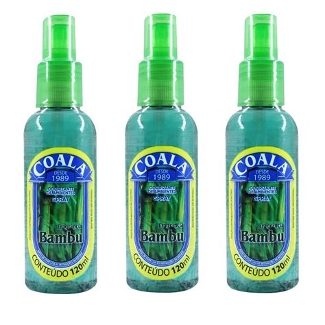 Spray Coala Odorizante De Ambientes Bambu Kit 3 Unidades