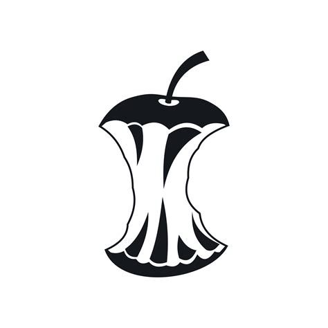 Apple Core Icon Simple Style 14525770 Vector Art At Vecteezy