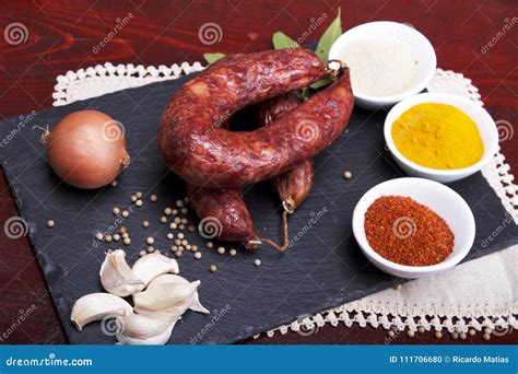 Sausages Mix in a Portuguese Traditional Ambient Stock Photo - Image of ...