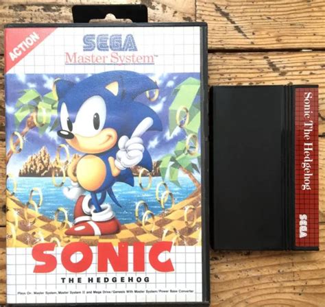 SONIC 1 THE Hedgehog En Boîte Sans Notice Master System Pal Euro In