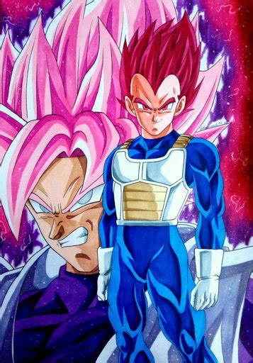 Dibujo De Vegeta Ssj God Vs Black Ssj Rose Dragon Ball Espa Ol Amino