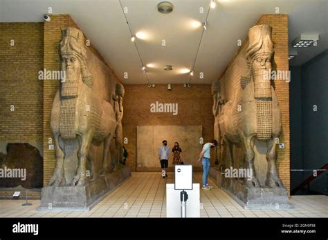 Assyrian Exhibition In British Museum London United Kingdom One Of