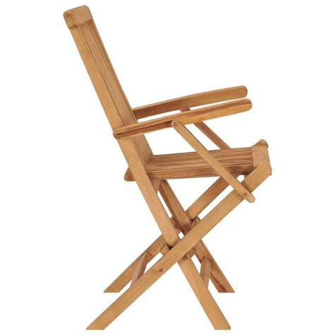 Lex Chaises Pliables De Jardin Pcs Bois De Teck Solide Qqmora