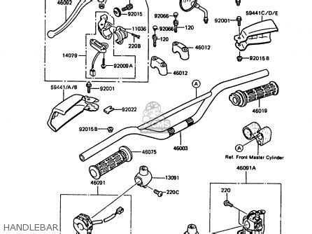 Kawasaki KMX125 A5 1990 EUROPE UK GR NR ST Parts Lists And Schematics