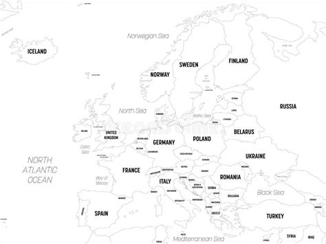 Europakarta En Detaljerad Politisk Karta Ver Den Europeiska