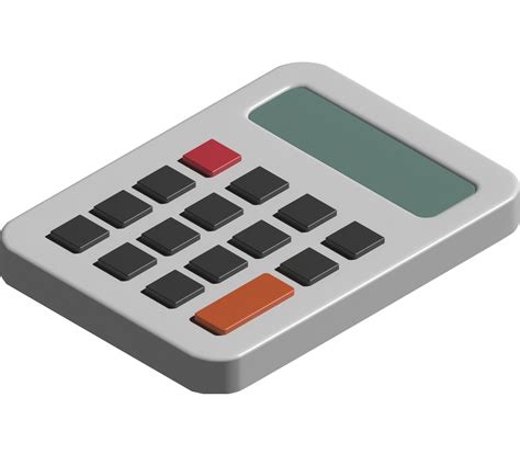 ilustração 3D da calculadora 18779963 PNG