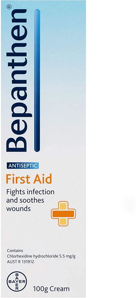 Bepanthen First Aid Antiseptic Cream 100g Soothing Relief For Minor Skin Irritations