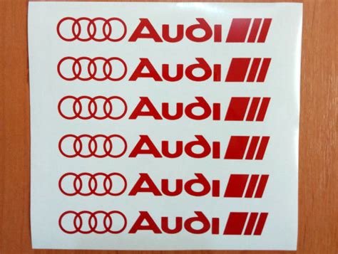 AUDI Kit Set Decals Stickers Wheels Car Auto Die Cut Vinyl Self Adhesive