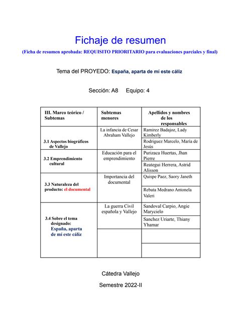 Solution Nota Solo Aspectos Biogr Ficos De Vallejo Copia De S