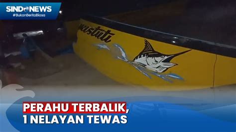 Perahu Nelayan Gunungkidul Terbalik Dihantam Ombak 1 Orang Tewas