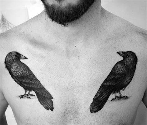 57 Epic Odin’s Ravens Tattoo Designs for Men