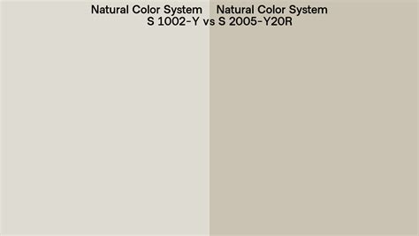 Natural Color System S 1002 Y Vs S 2005 Y20R Side By Side Comparison