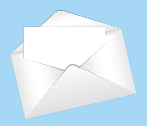 Letter in an envelope with place for text or your design. Classic white ...