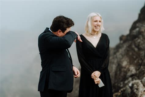 Moody Elopement On The Foggy Coastal Cliffside Karina Maks